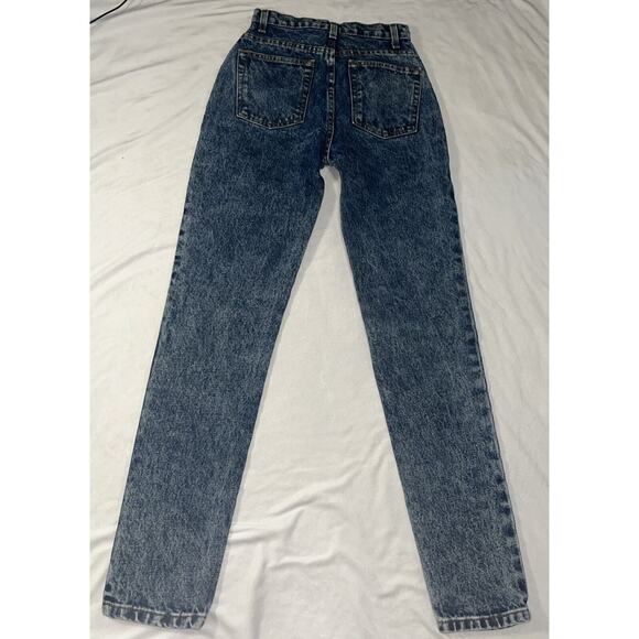 American Apparel Vintage Inspired Medium Marble Wash High Waisted Jeans Size 24 - Picture 9 of 10